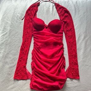 Oh Polly Vibrant Red Dress